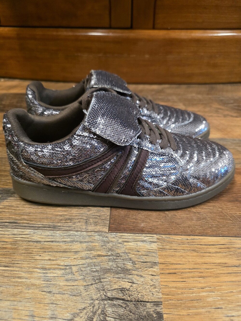 Steve Madden Madrid Sparkly Sequin Brown Shoes